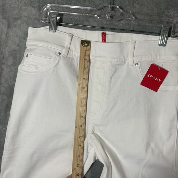 NWT Spanx Pants Women XL Flare Jeans White Stretch Pull On 20349R Slimming - Picture 7 of 12